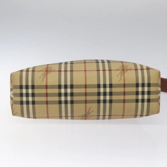 BURBERRY Nova Check Shoulder Bag PVC Beige Auth 1 - Picture 10 of 16